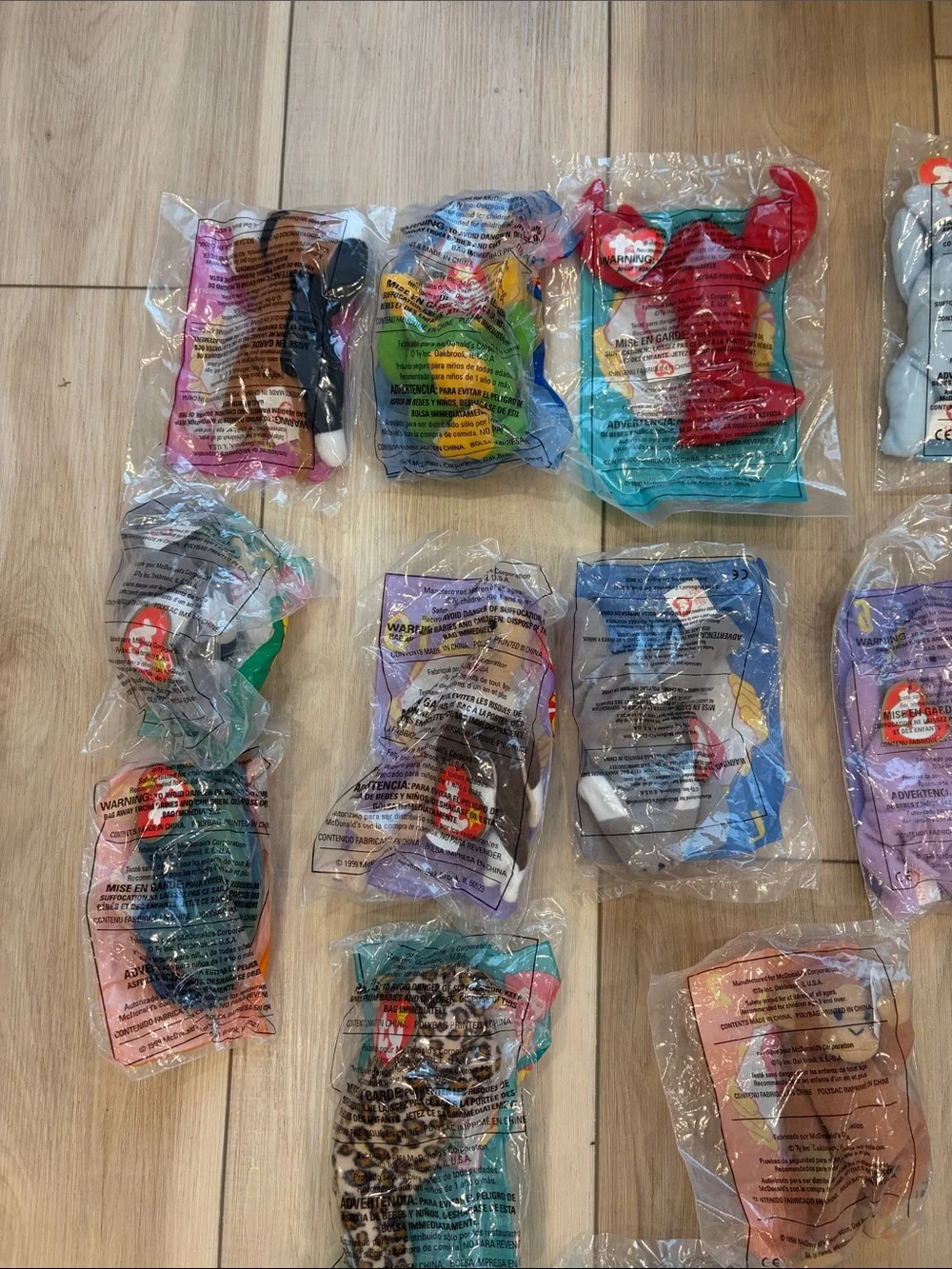 Vintage McDonalds Ty Beanie Babies Assorted Plush Pack